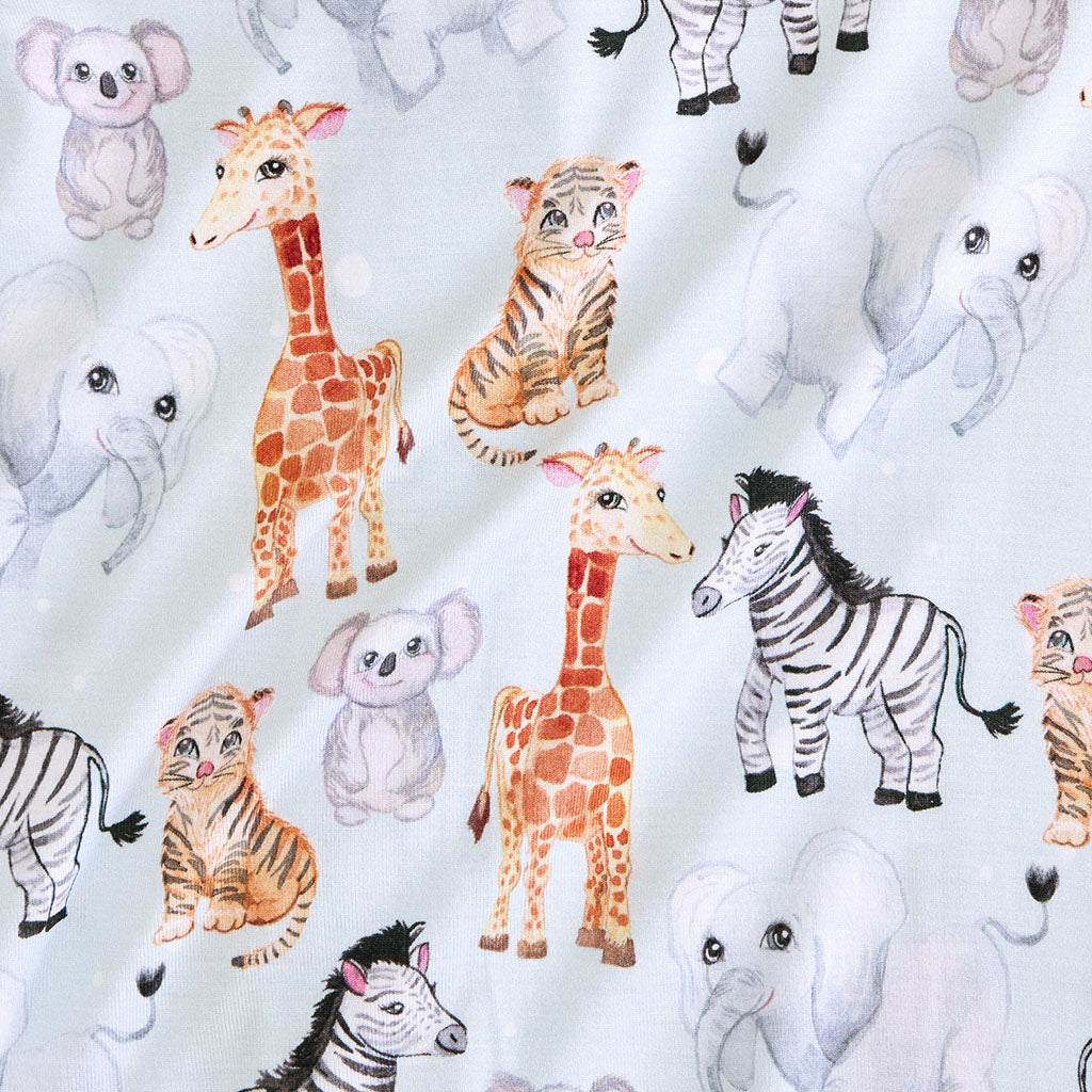 Zoo Babies Collared Henley Romper