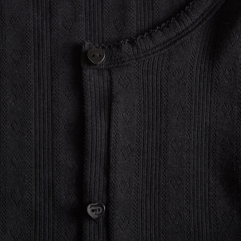 Black Pointelle Cardigan