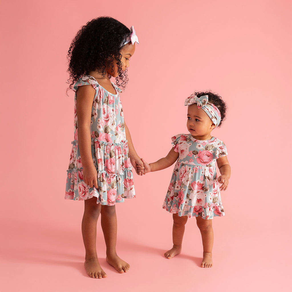 Briana Ruffled Twirl Bodysuit Dress