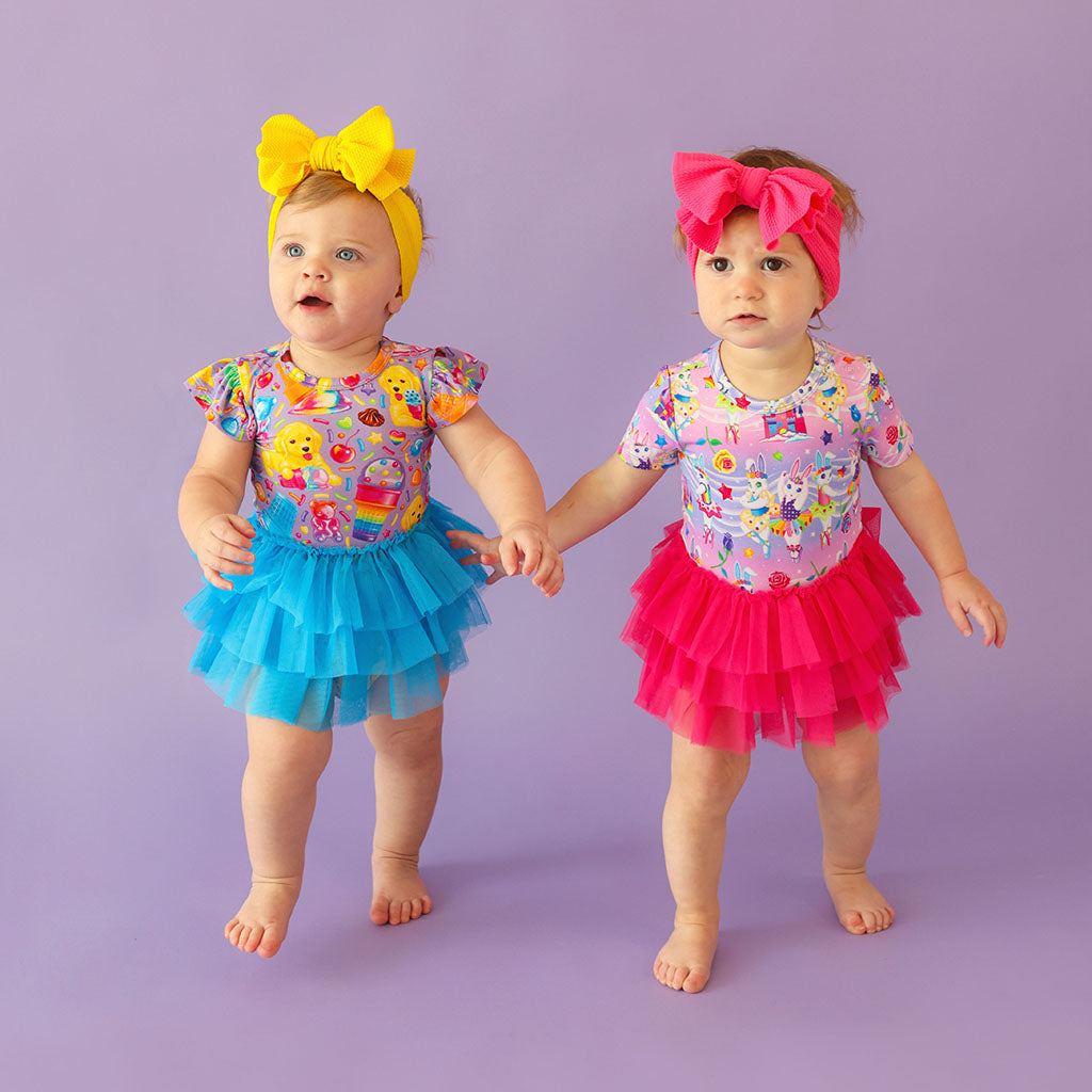 Lisa Frank® Ballerina Bunnies Tulle Skirt Bodysuit Dress