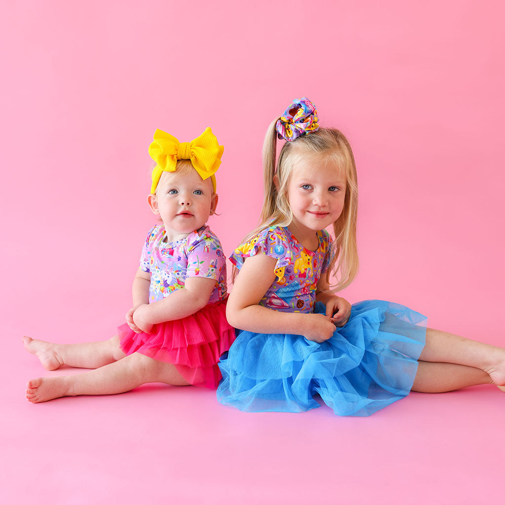 Lisa Frank® Ballerina Bunnies Tulle Skirt Bodysuit Dress