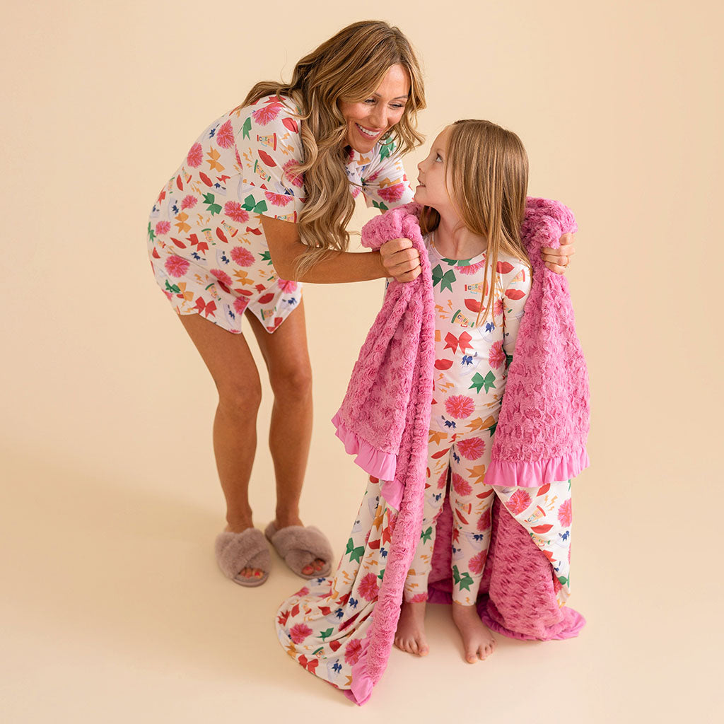 Sabrina Minky Ruffled Luxe Patoo® Blanket