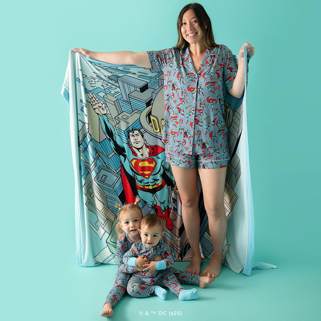 Superman & Soaring Superman Luxe Patoo® Blanket