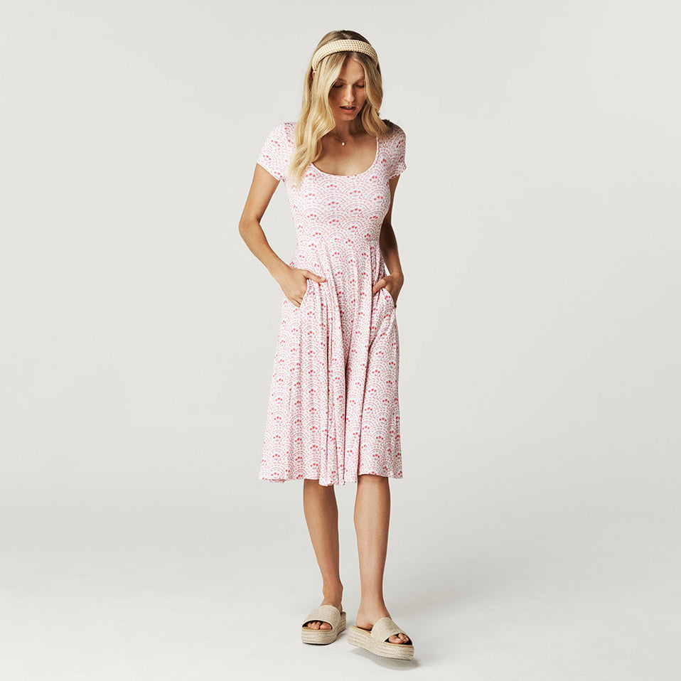 Janelle Women's Pointelle Scoop Midi Dress