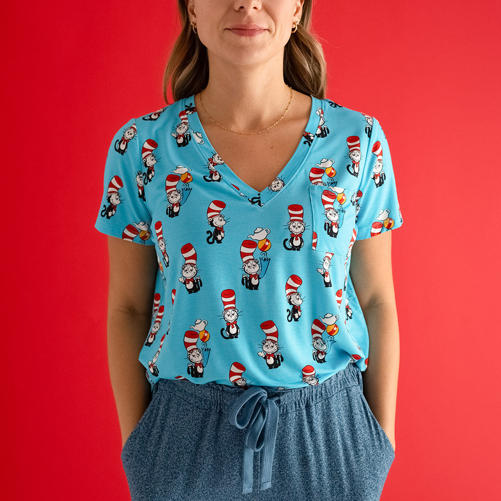 Dr. Seuss Cat in the Hat Women's V-Neck Tee