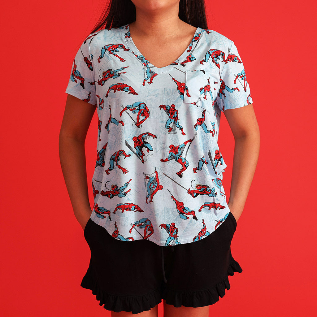 Marvel Spider-Man Women's V-Neck Tee