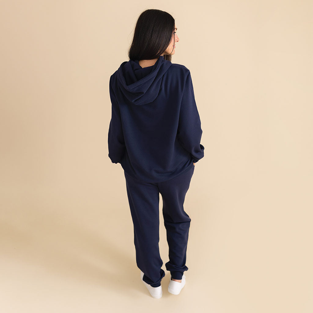 Varsity Navy Adult Fleece Hoodie