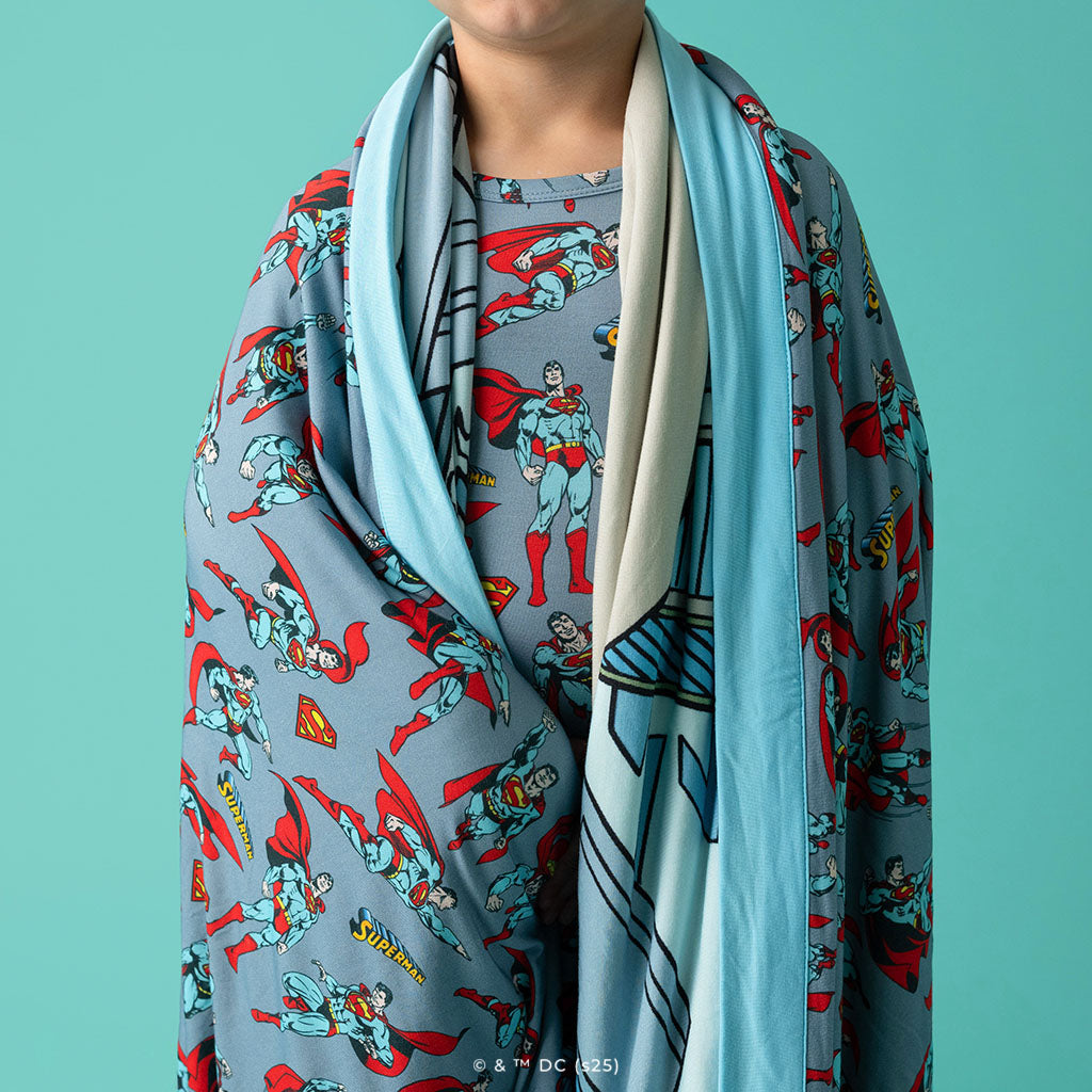 Superman & Soaring Superman Luxe Patoo® Blanket
