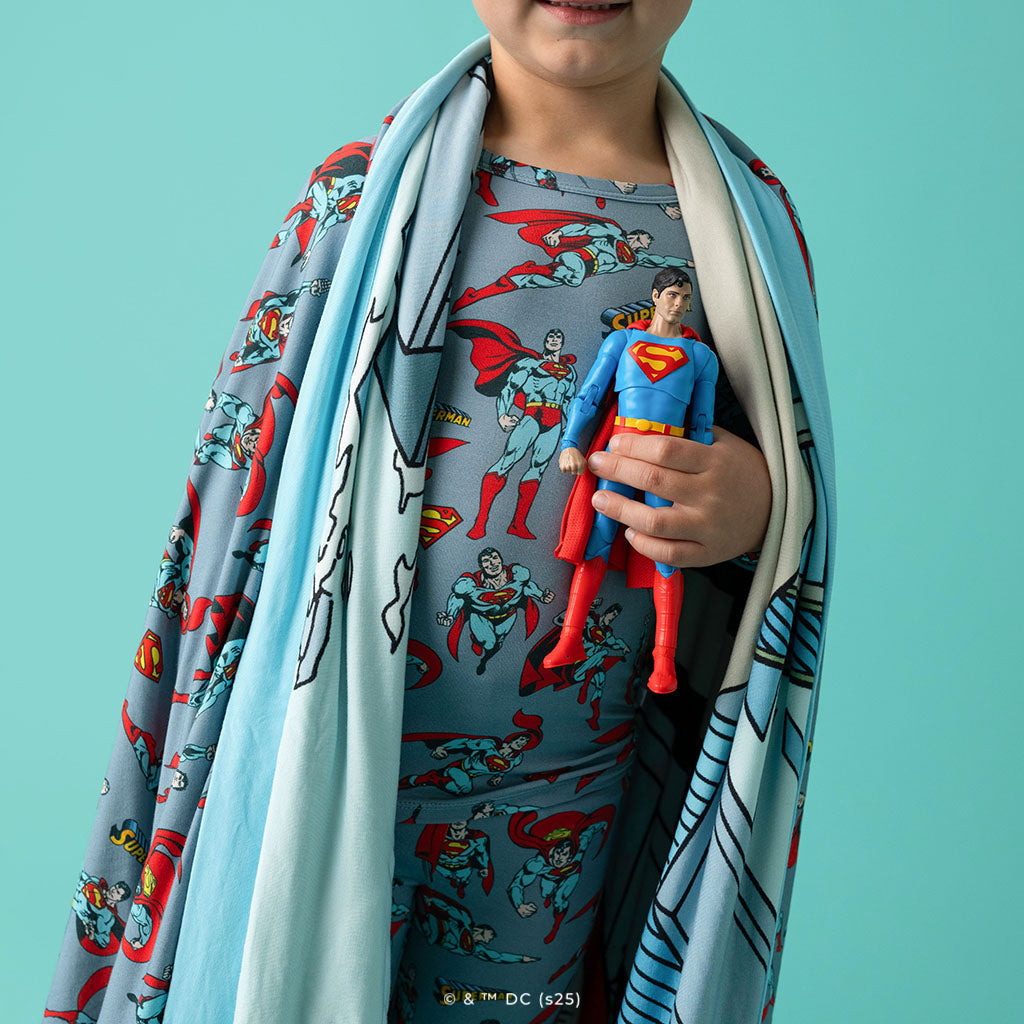 Superman & Soaring Superman Luxe Patoo® Blanket