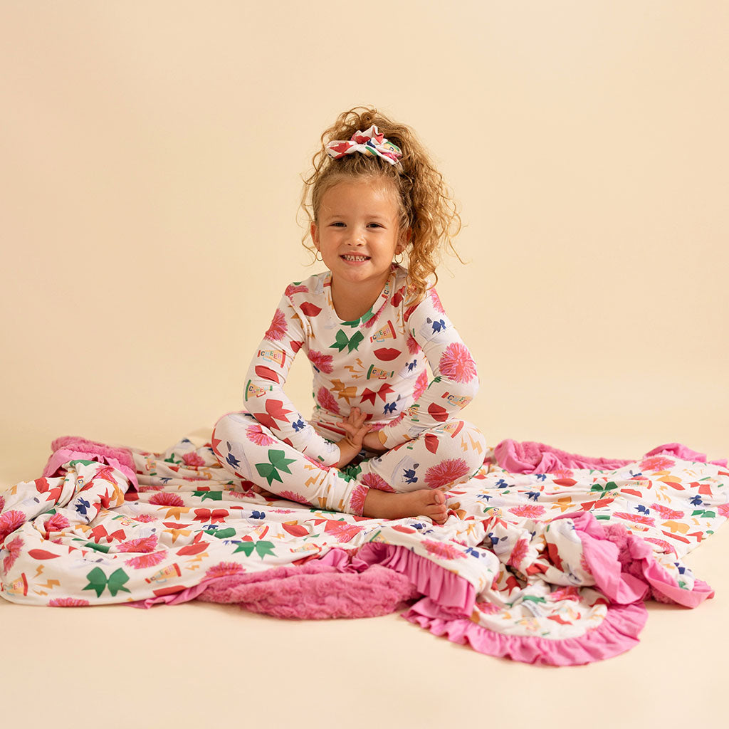 Sabrina Minky Ruffled Luxe Patoo® Blanket