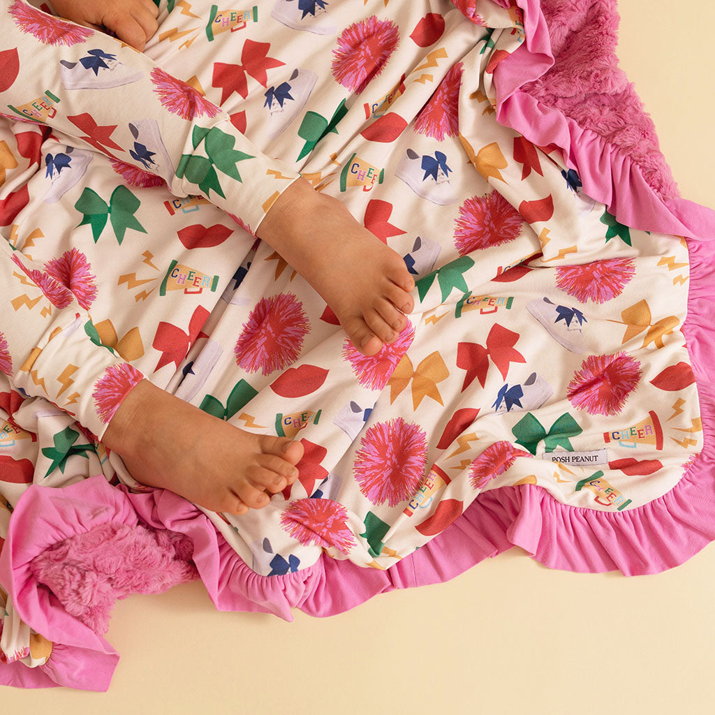Sabrina Minky Ruffled Luxe Patoo® Blanket