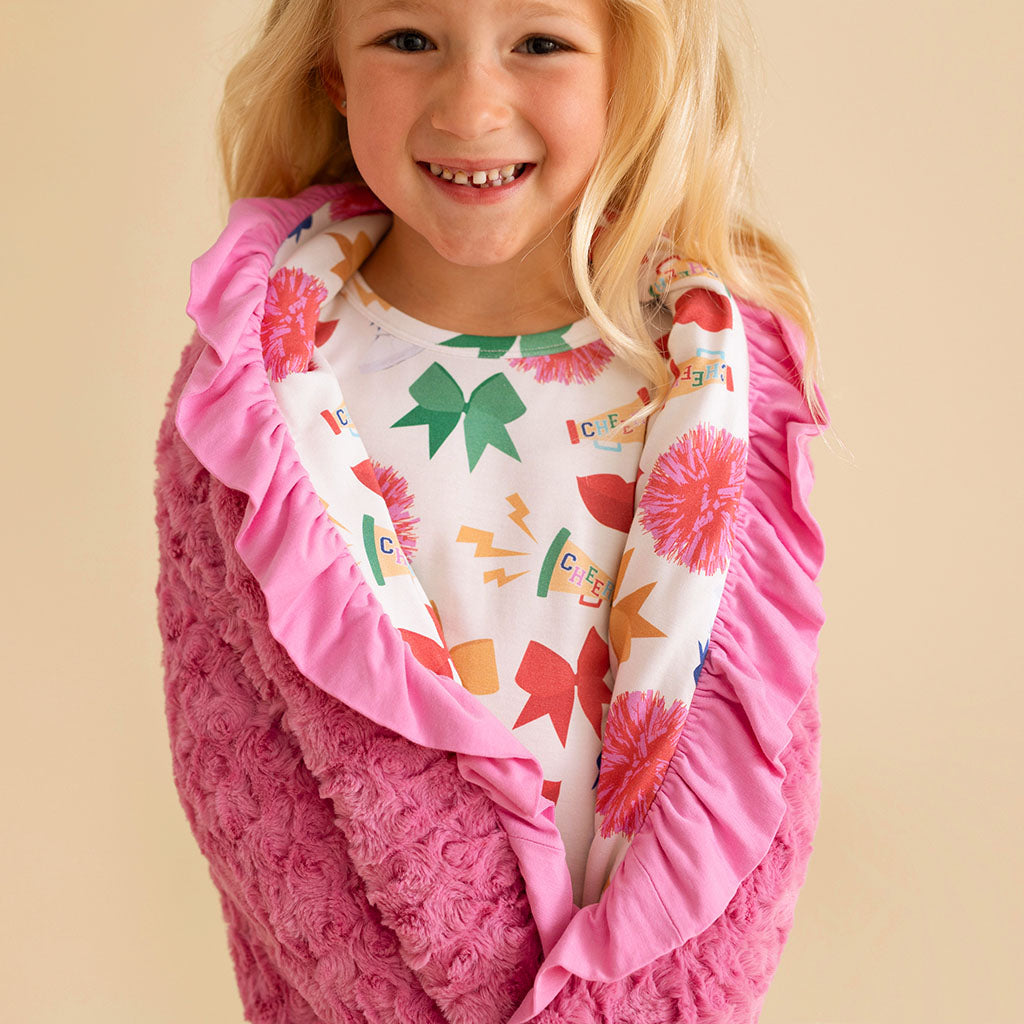 Sabrina Minky Ruffled Luxe Patoo® Blanket