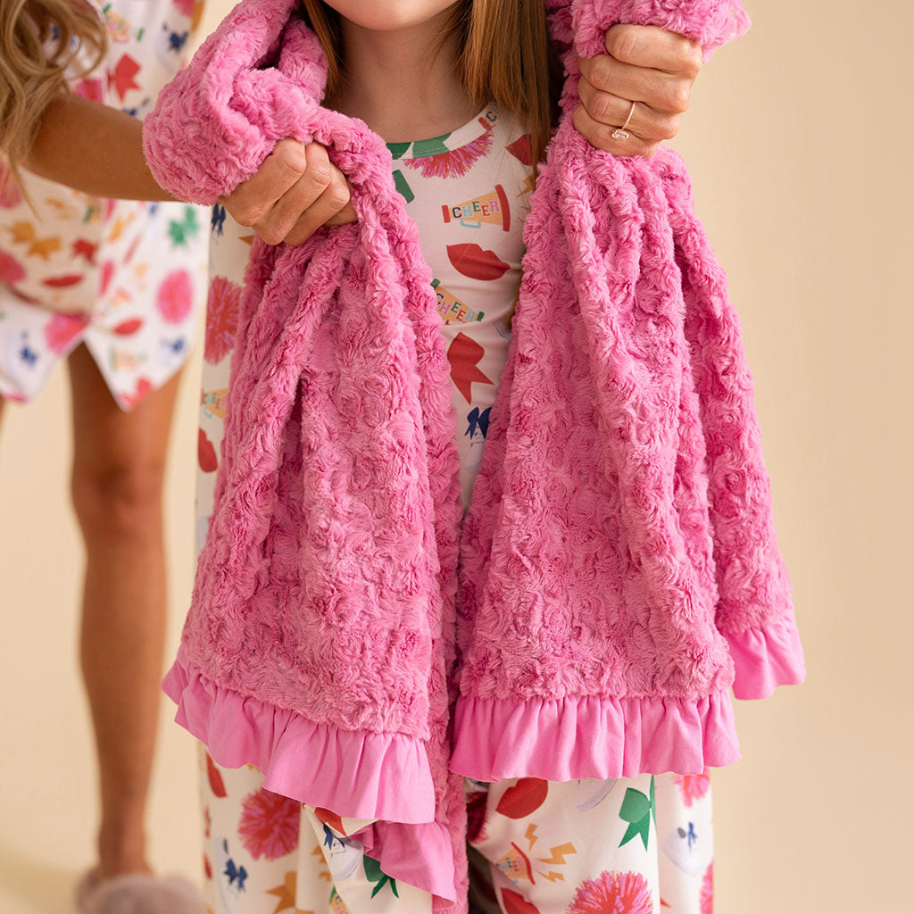 Sabrina Minky Ruffled Luxe Patoo® Blanket