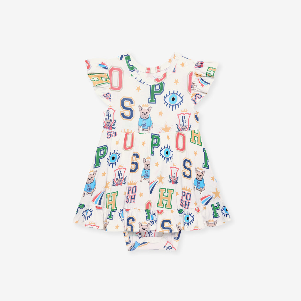 Brooke Ruffled Twirl Bodysuit Dress