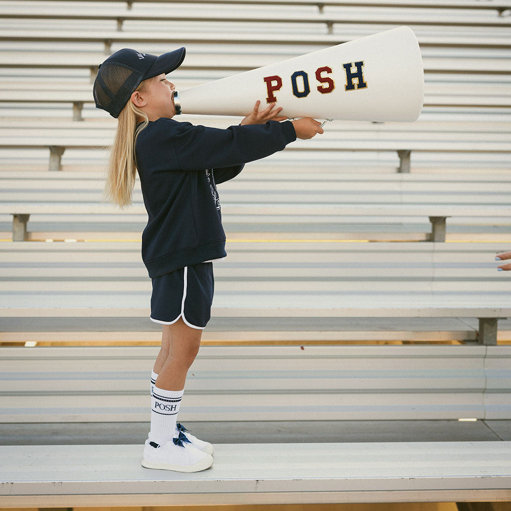 Varsity Navy French Terry Varsity Shorts