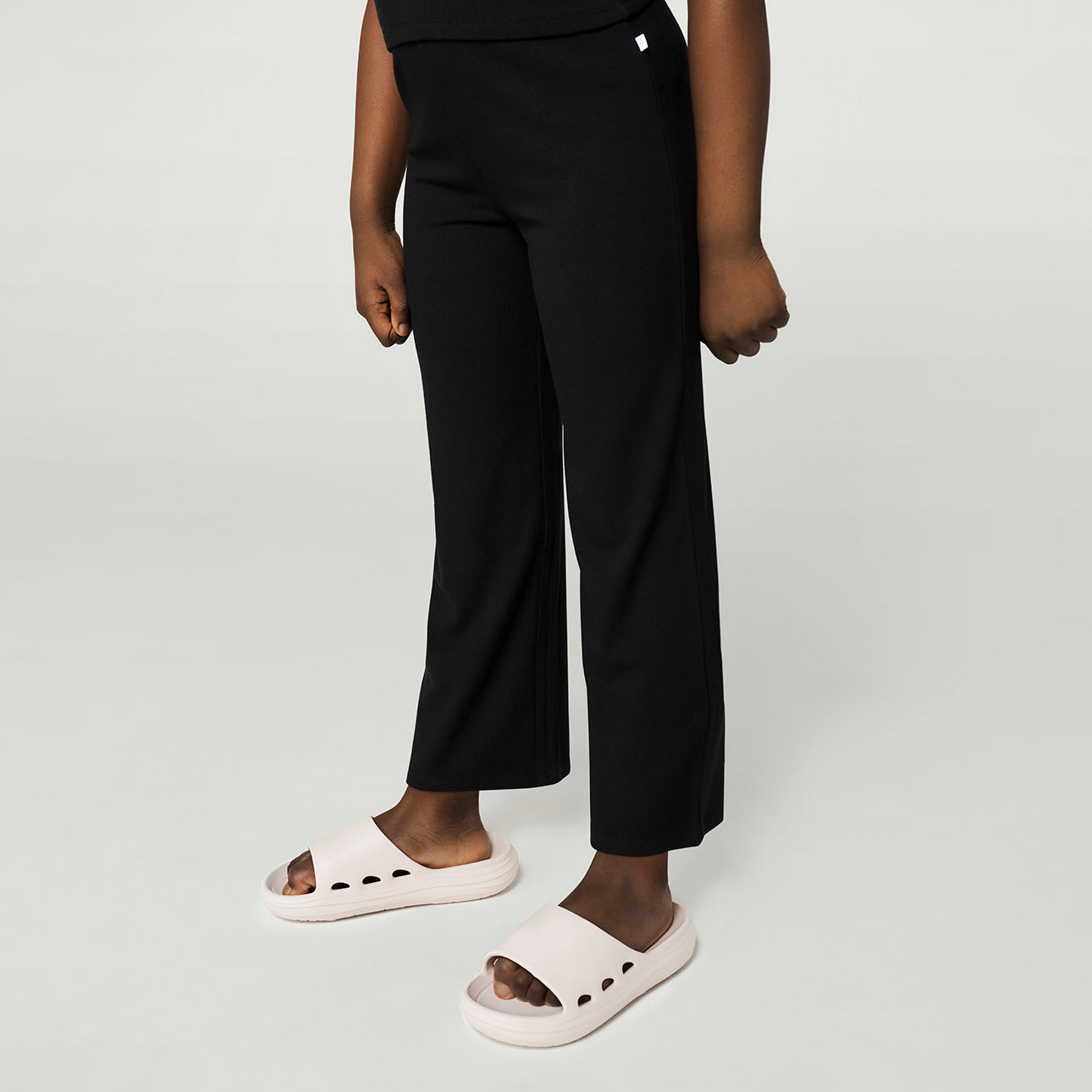 Black Premium Knit Straight Pants