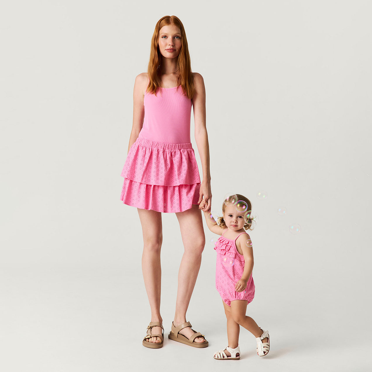 Aurora Pink Women's Premium Knit Rib Scallop Cami