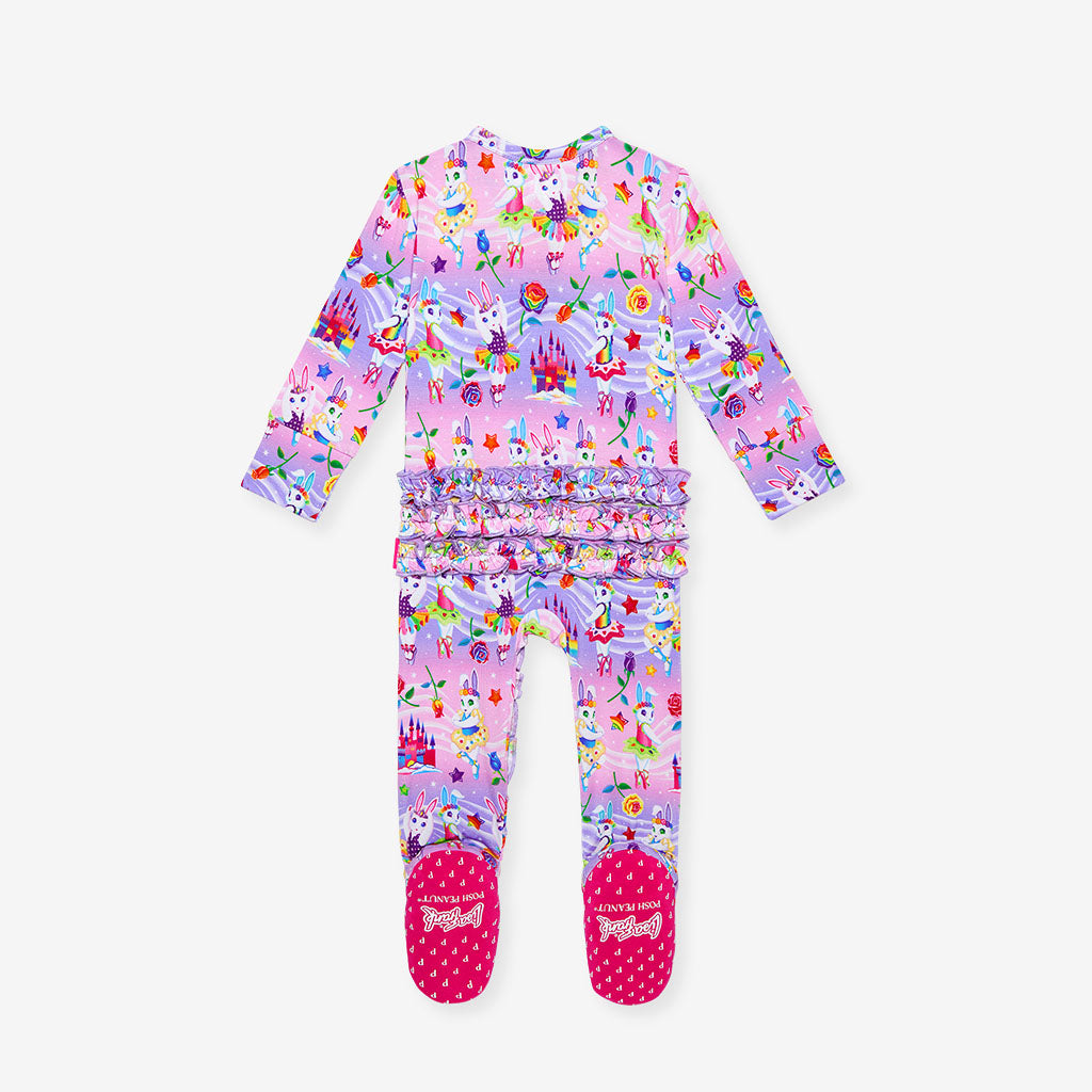 Lisa Frank® Ballerina Bunnies Footie Ruffled Zippered One Piece