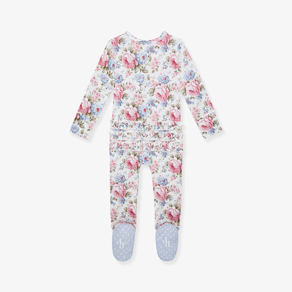 Etta Footie Ruffled Zippered One Piece