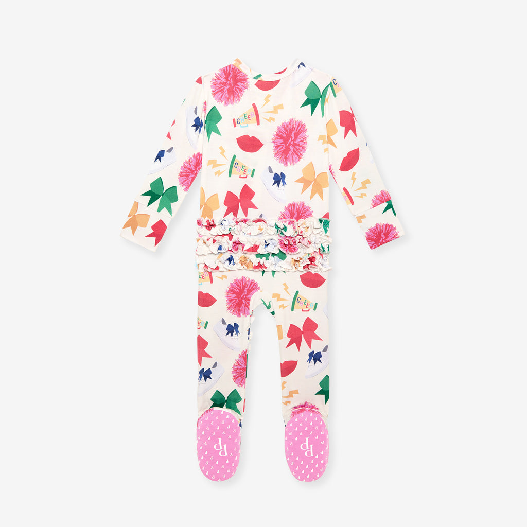 Sabrina Footie Ruffled Zippered One Piece