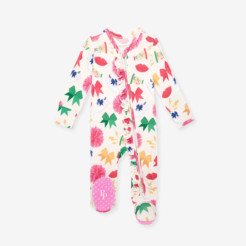 Sabrina Footie Ruffled Zippered One Piece