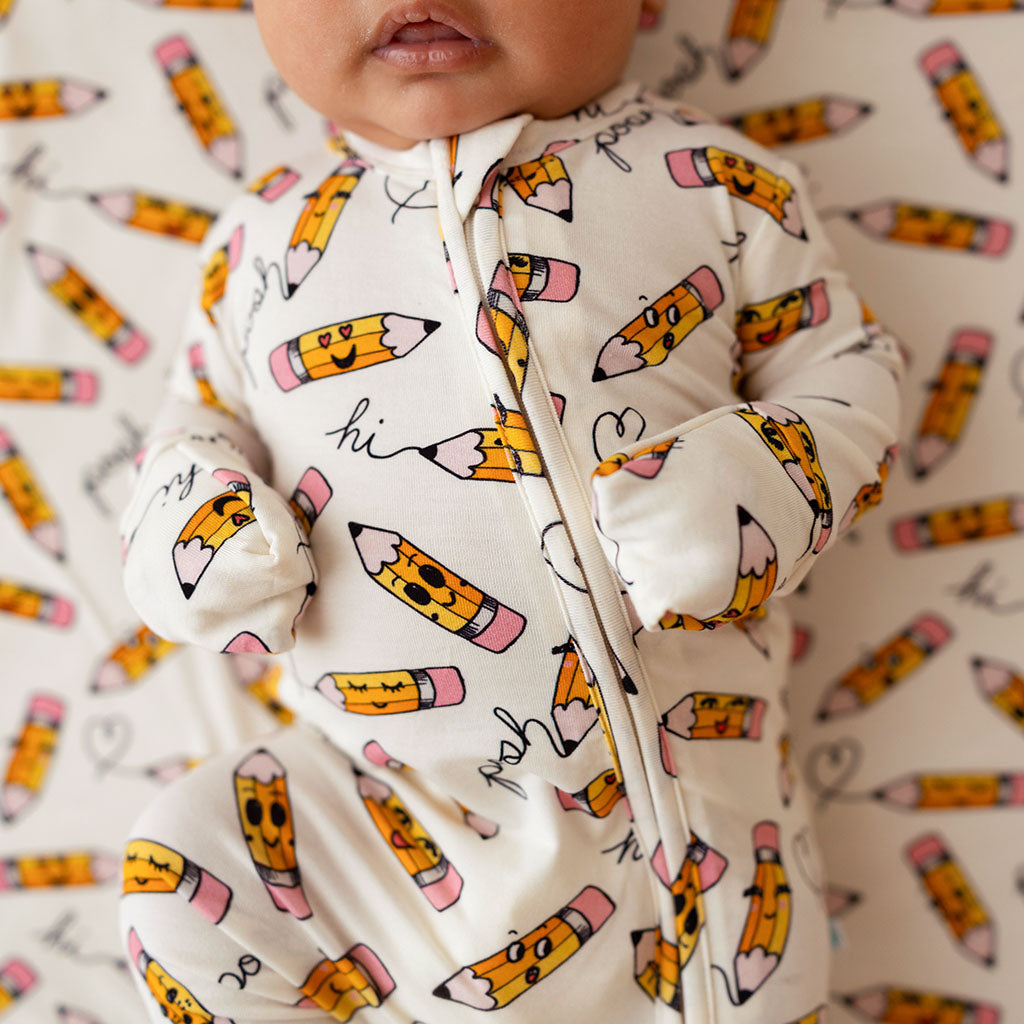 Posh Pencils Footie Zippered One Piece