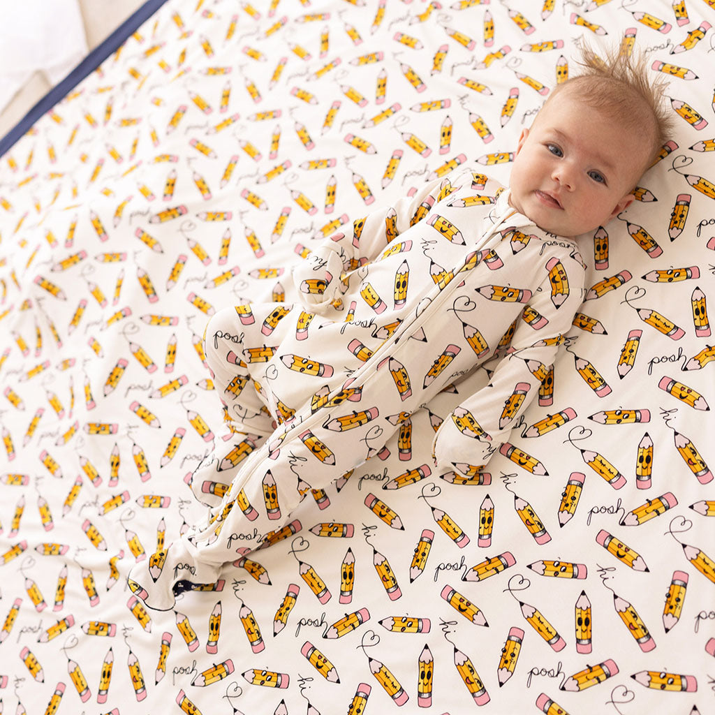 Posh Pencils Footie Zippered One Piece