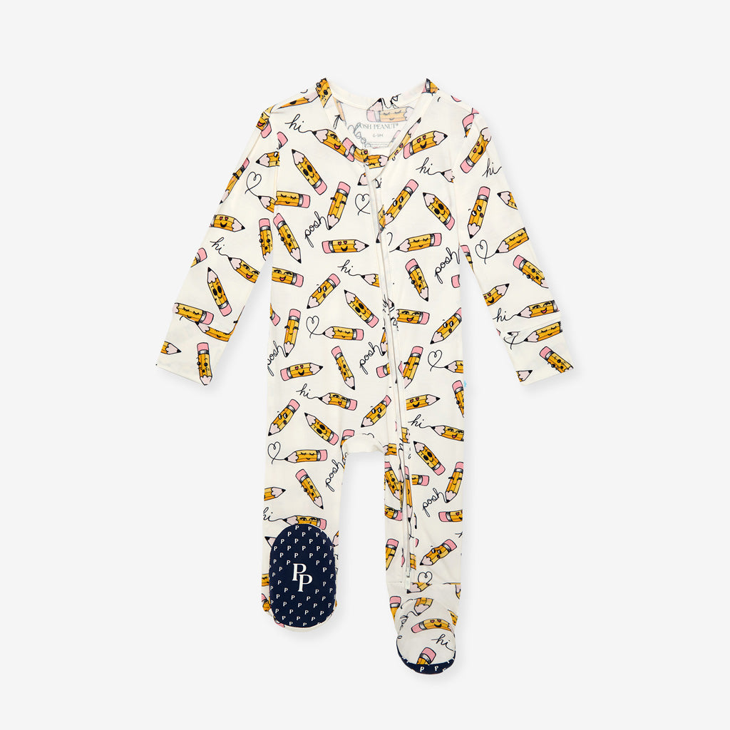 Posh Pencils Footie Zippered One Piece
