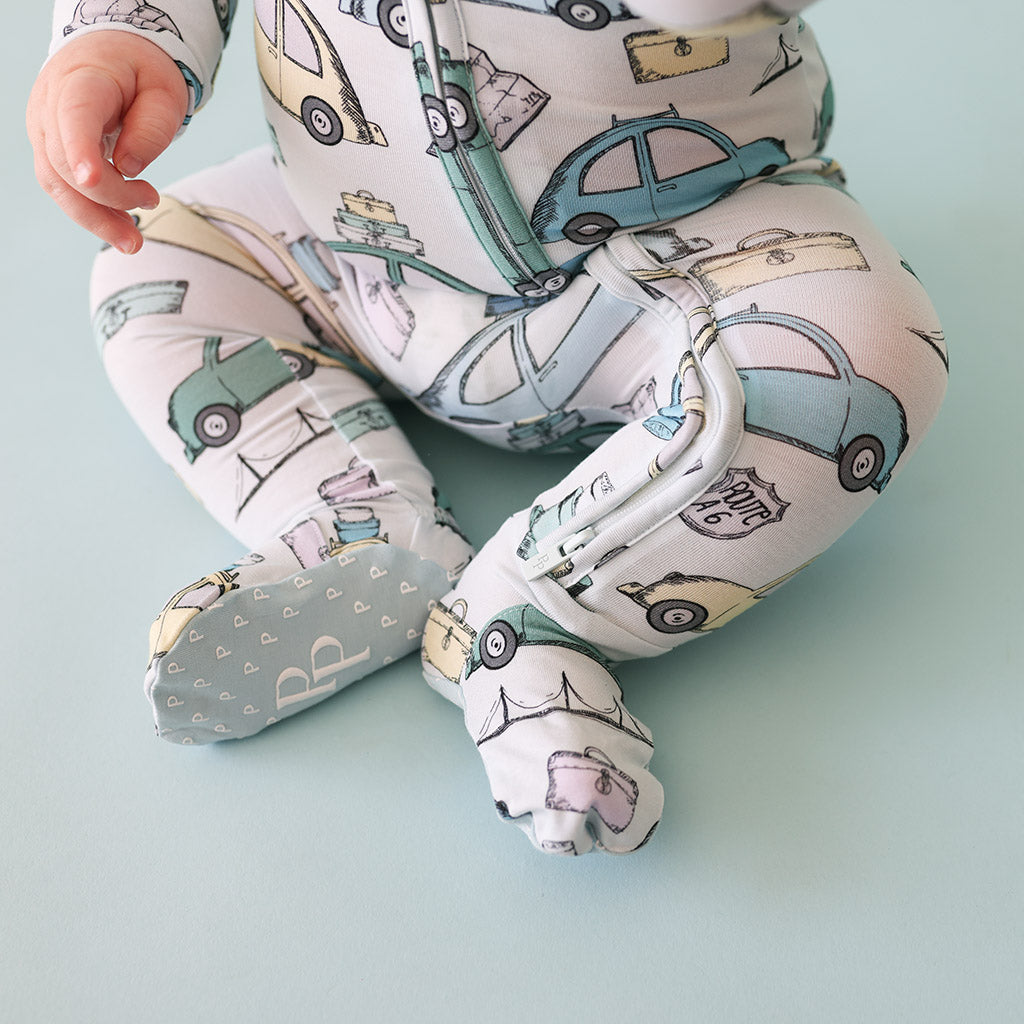 Travel Bug Footie Zippered One Piece
