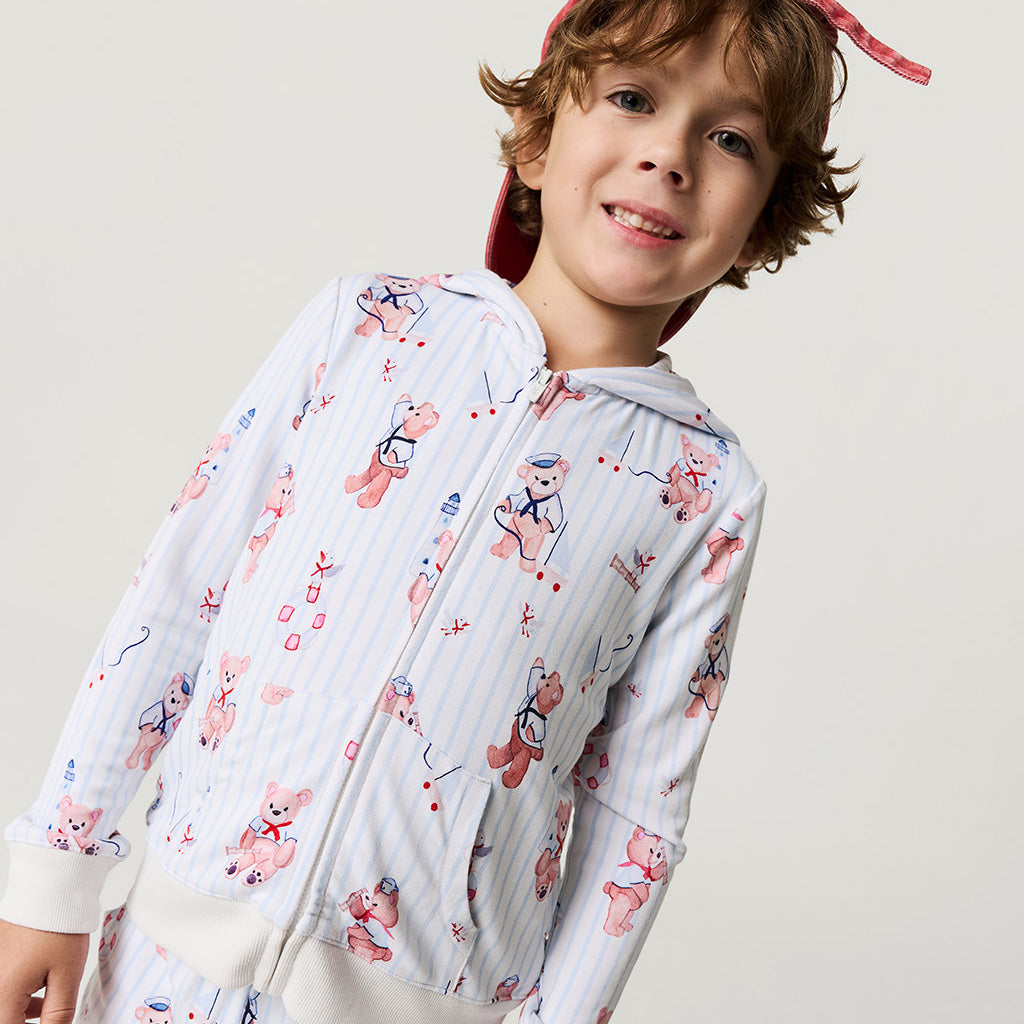 Captain Theo French Terry Zippered Hoodie