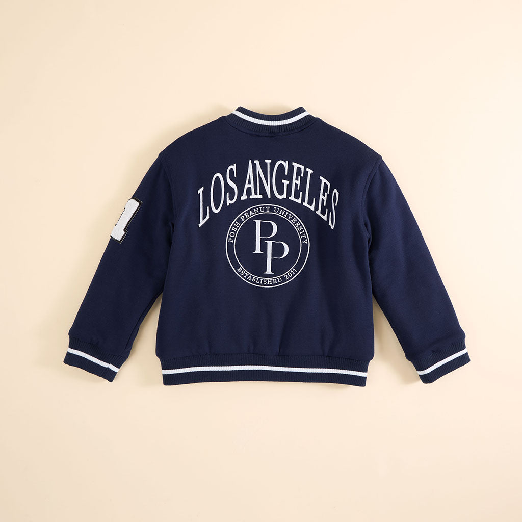 Varsity Navy Fleece Varsity Jacket
