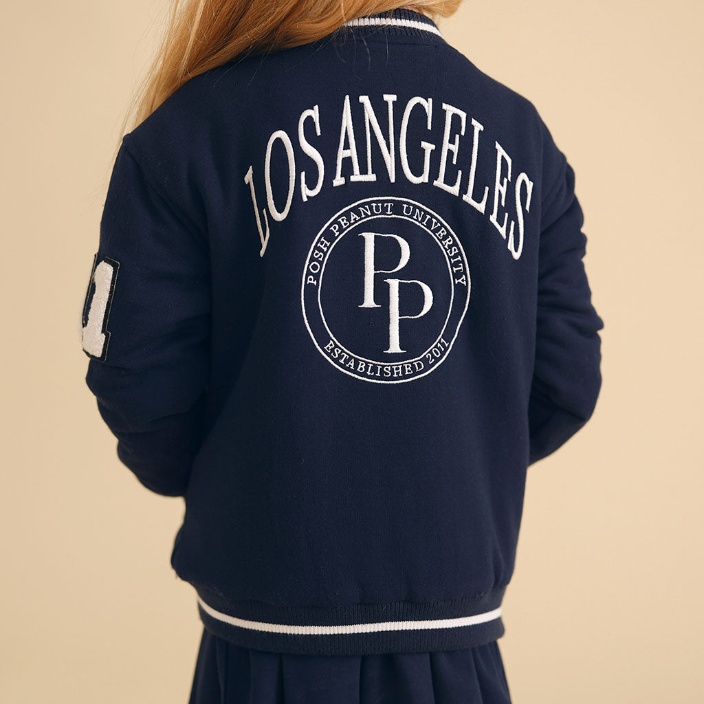 Varsity Navy Fleece Varsity Jacket