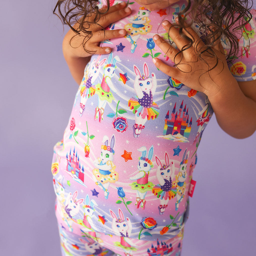 Lisa Frank® Ballerina Bunnies Classic Pajama Short Set