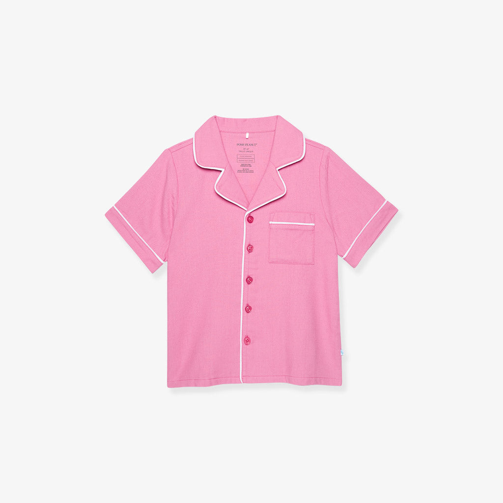 Cruisin' Pink Flannelette Luxe Pajama Short Set