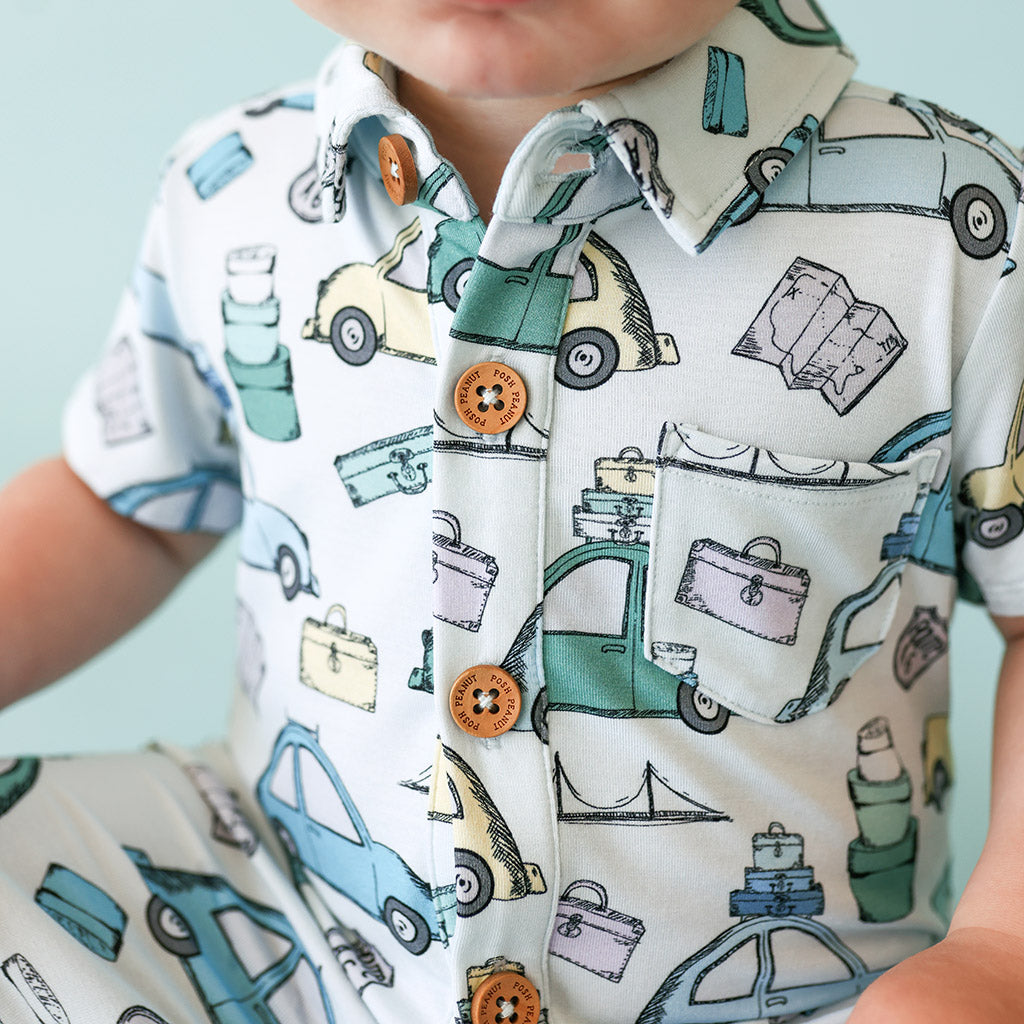 Travel Bug Collared Henley Shortall