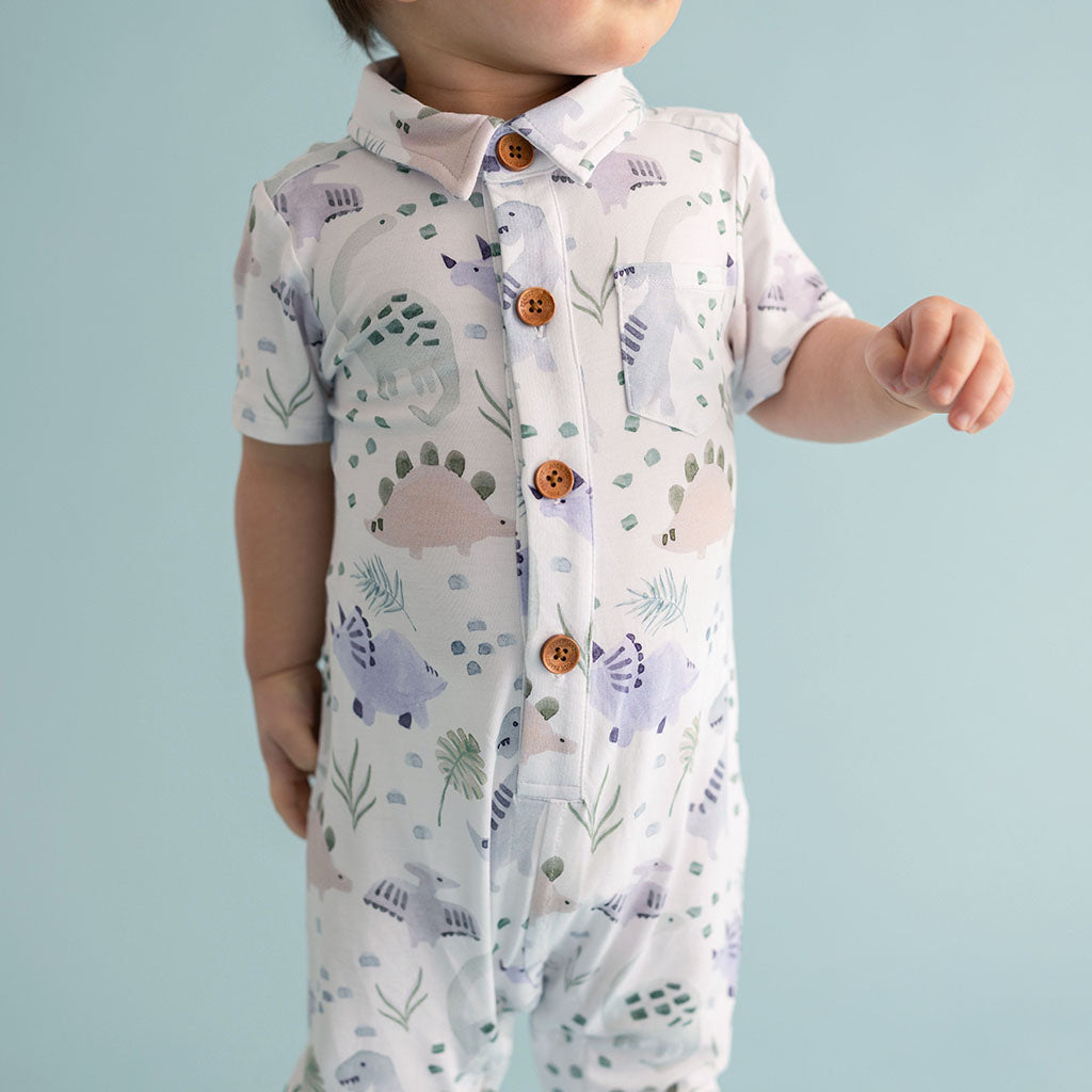 Milo Collared Henley Romper