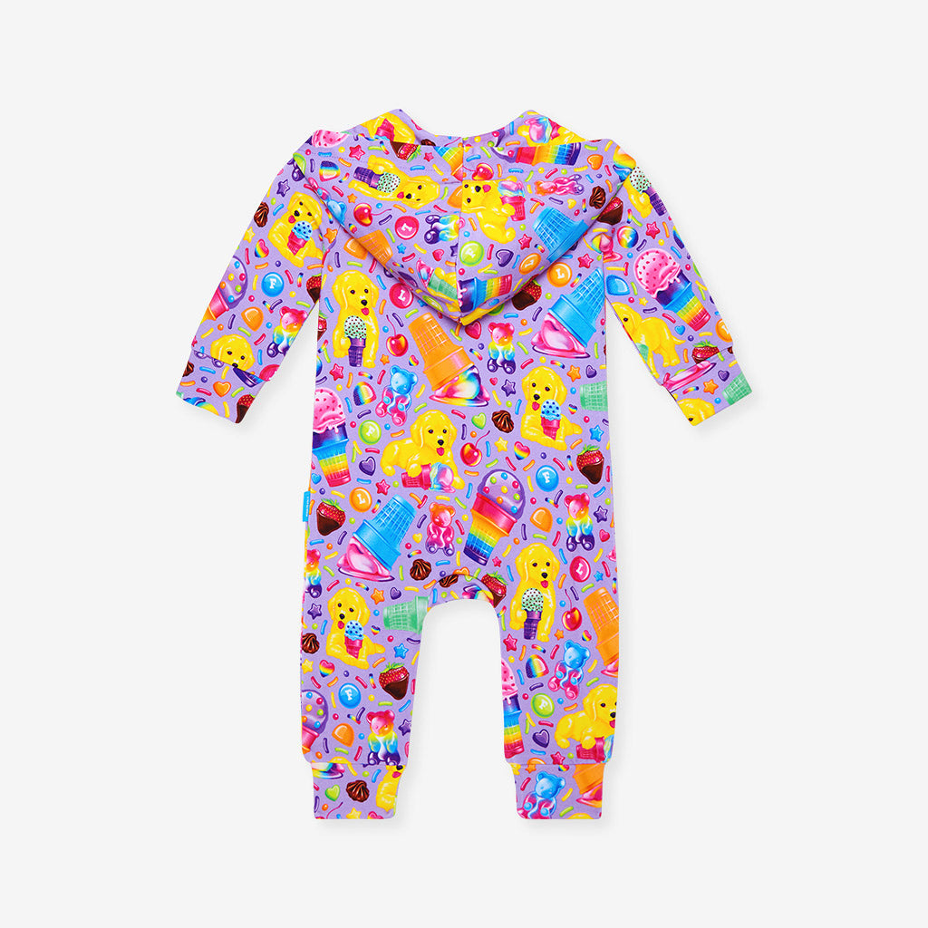 Lisa Frank® Casey & Caymus French Terry Zippered Hooded Romper
