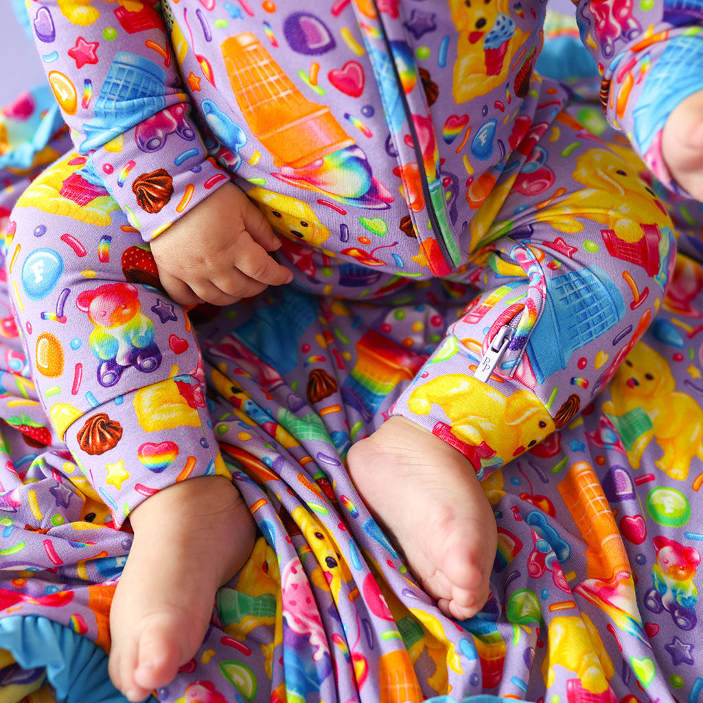 Lisa Frank® Casey & Caymus French Terry Zippered Hooded Romper