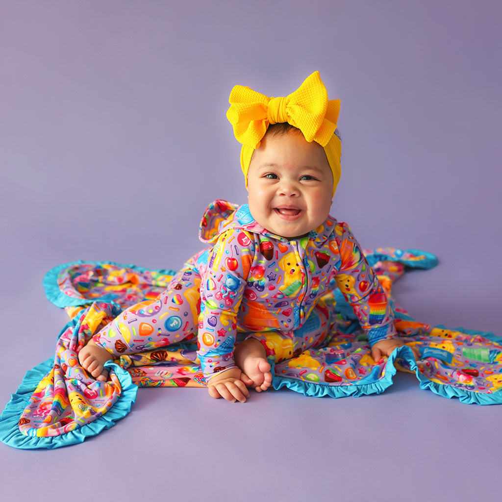 Lisa Frank® Casey & Caymus French Terry Zippered Hooded Romper