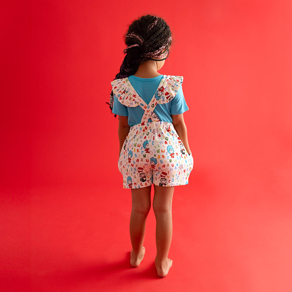 Dr. Seuss Good Fun French Terry Short Overalls