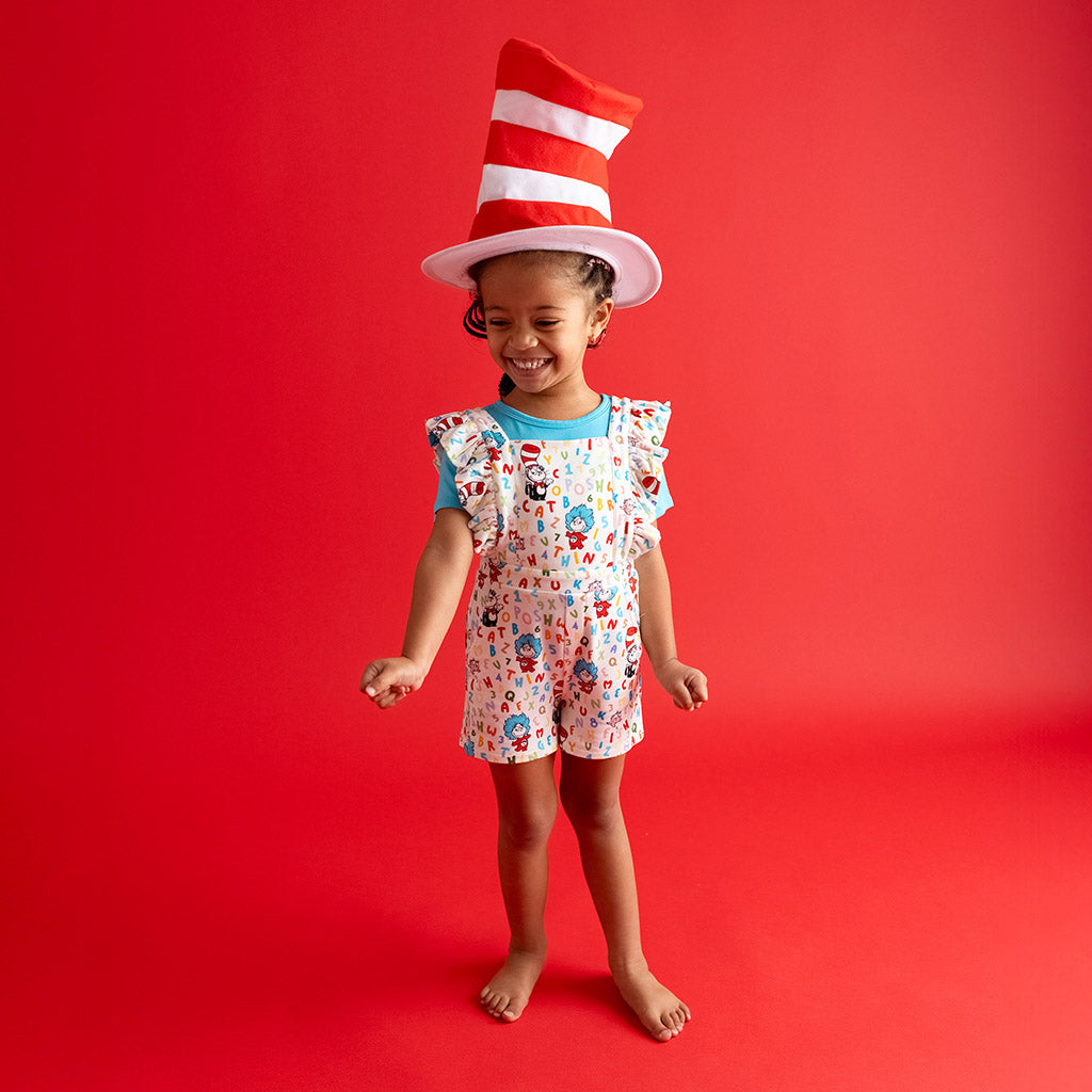 Dr. Seuss Good Fun French Terry Short Overalls
