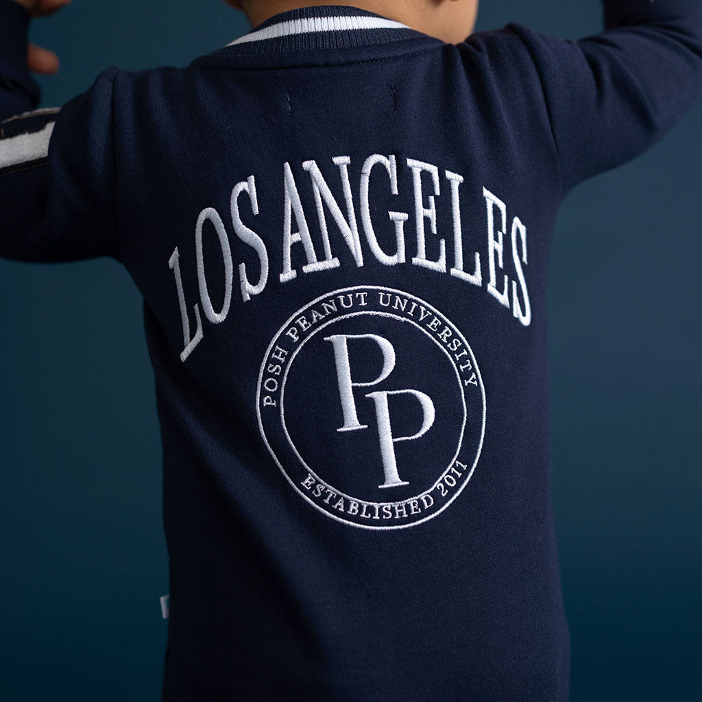 Varsity Navy Fleece Varsity Romper