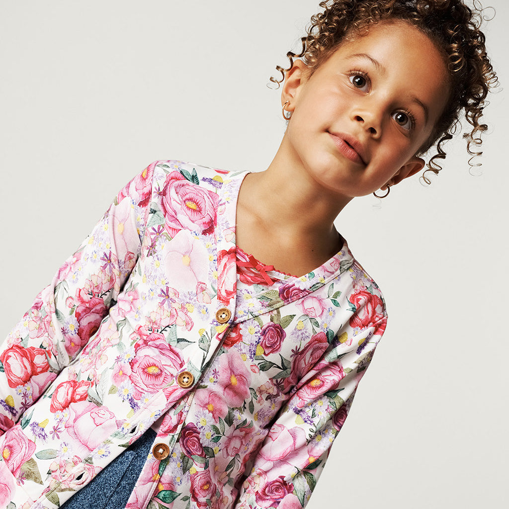 Elly French Terry Button Cardigan