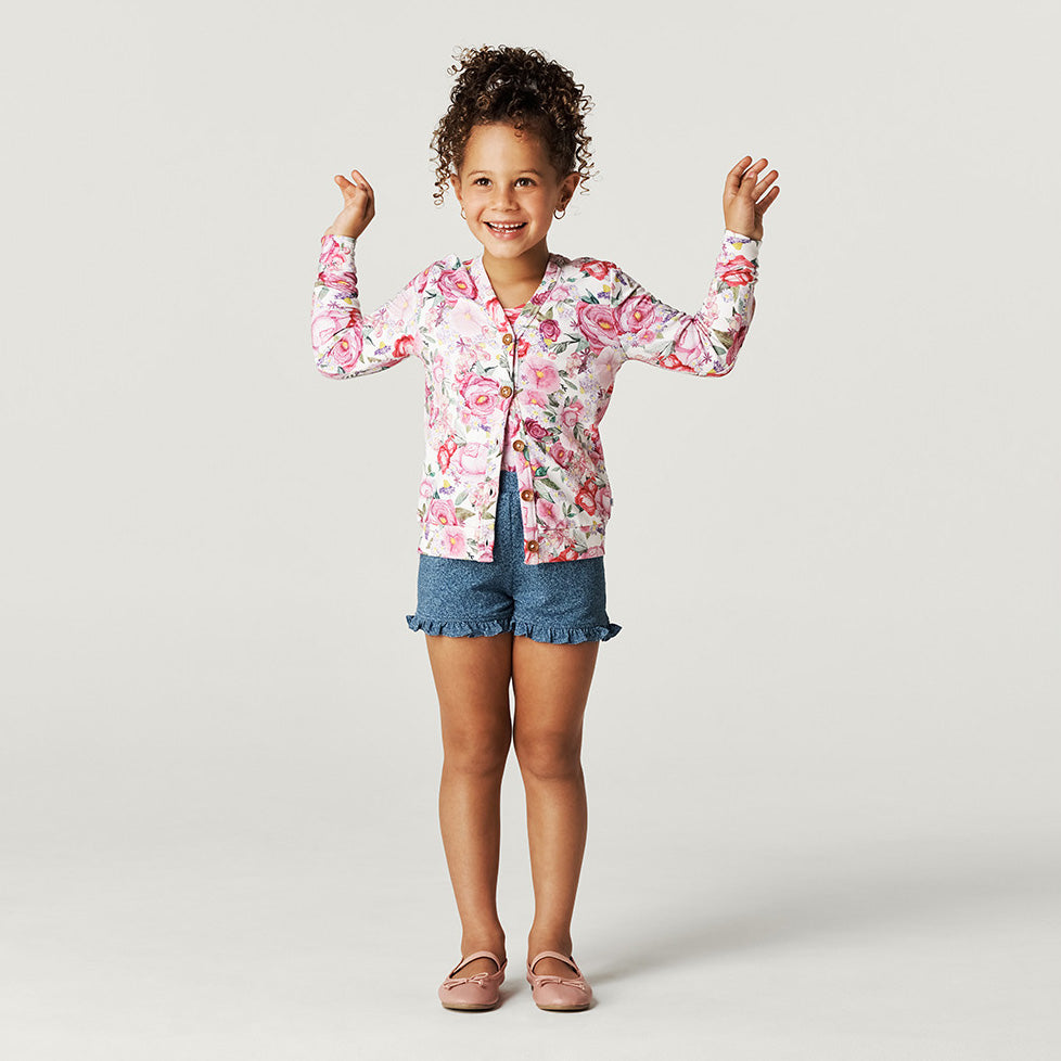 Elly French Terry Button Cardigan