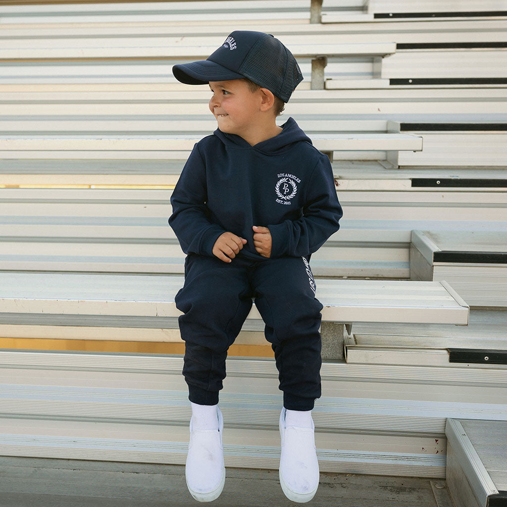 Varsity Navy Fleece Hoodie