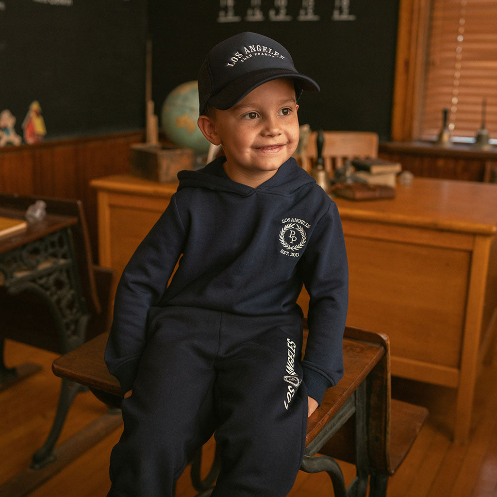 Varsity Navy Fleece Hoodie