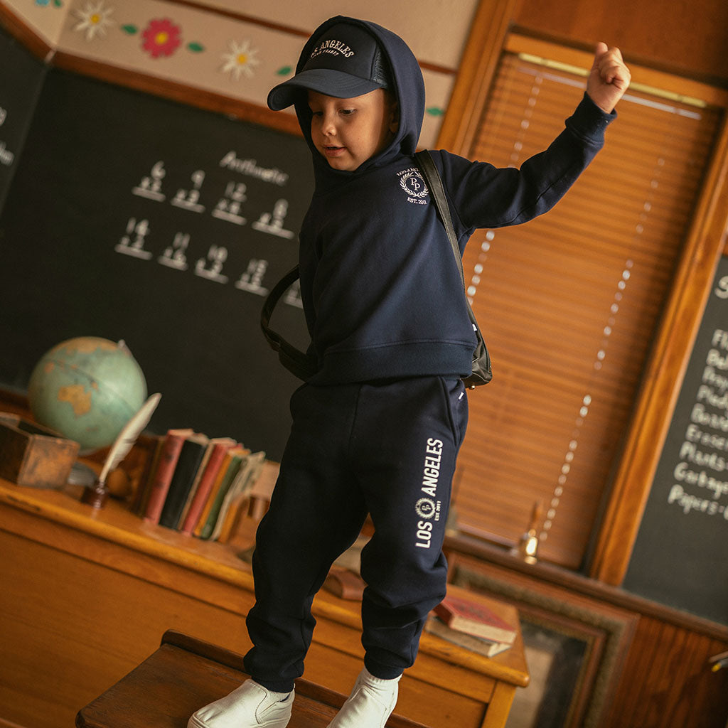 Varsity Navy Fleece Hoodie