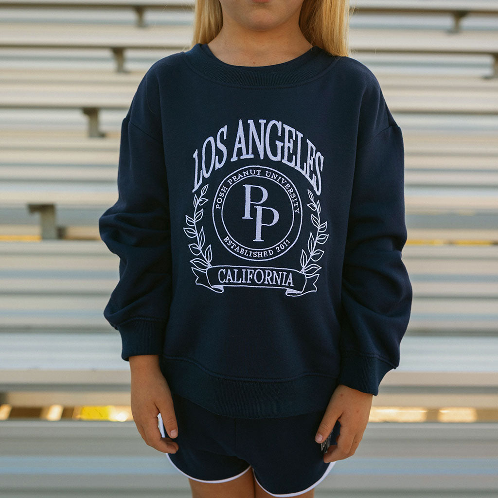 Varsity Navy Fleece Sweatshirt