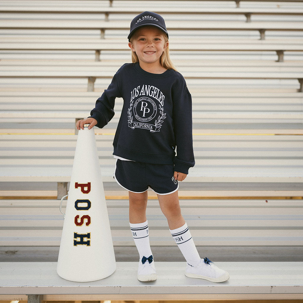 Varsity Navy Fleece Sweatshirt