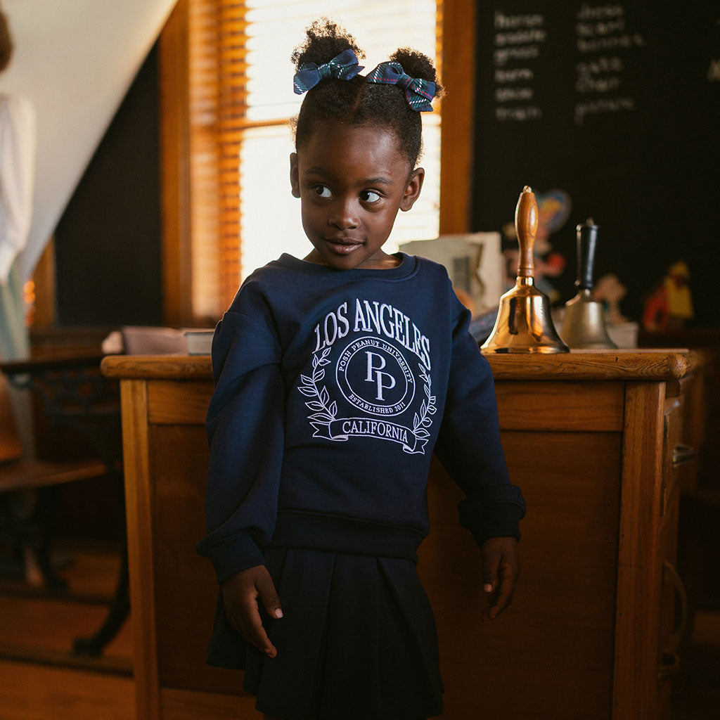 Varsity Navy Fleece Sweatshirt